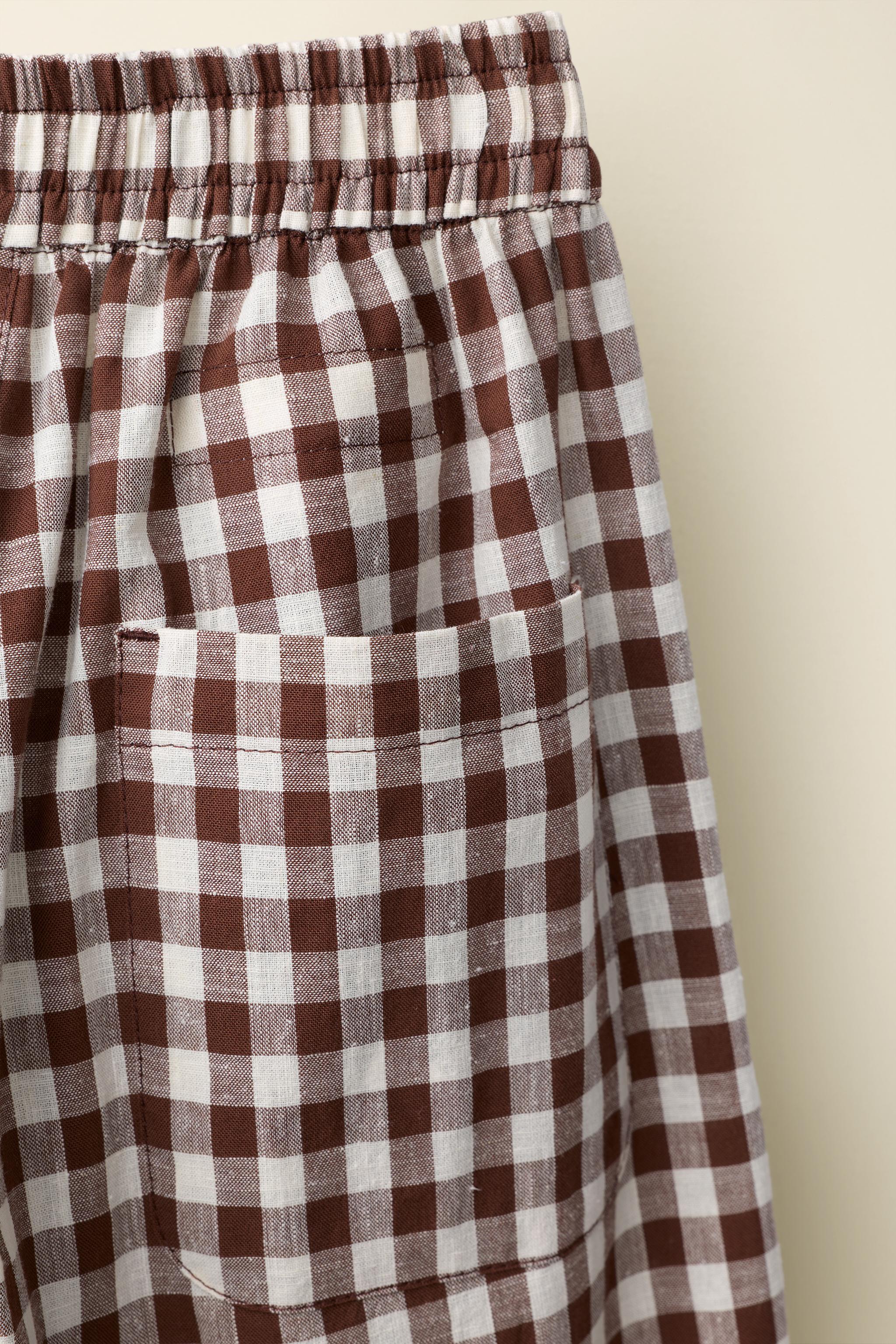 GINGHAM PLAID PANTS CREATED BY CARAMEL LONDON X ZARA